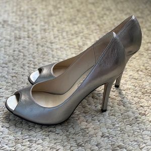 Michael Kors Metalluc Open Toed Pumps, sz 6.5